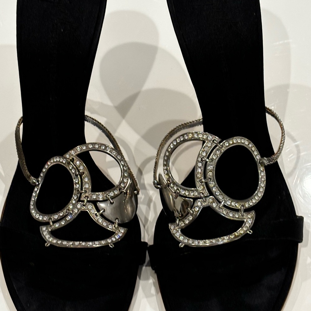 Giuseppe Zanotti Women's black and Silver Mules